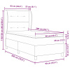 vidaXL Posteľ s matracom Krémová 90x200 cm Textília - Cream - 260022-276654