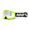 Detské motokrosové okuliare 100% Strata Mini žlté s čírym plexi