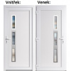 Soft Vchodové plastové dvere Venus Inox biele 88x198 cm, ľavé, otváranie VON