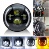 7-palcový motocyklový LED reflektor motocykel DRL, predná čelová lampa