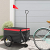 vidaXL Vozík za bicykel, čierno červený 30 kg, železo 94097