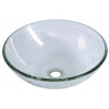 SAPHO - RIPPLE sklenené umývadlo na dosku Ø 42 cm, číre s textúrou 2501-18