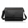 Pánska kožená taška na notebook cez rameno čierna Paolo Peruzzi IM-03-BL