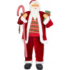 Dekorácia MagicHome Vianoce, Santa, s darčekom, červený, 120 cm