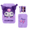 Plyšový penál Hello Kitty Kuromi dvoupatrový s výbavou