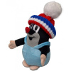 Moravská Ústředna - Krtko 20 cm nohavičky, čiapka červená-trikolóra, plyšová hračka