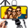 Selfie-stick Alogy Tripod LED selfie pre telefón, čierny