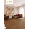 Dabex Dubová vrstvená parketa-vzor rybia kosť 11x70x490 avantgard triedenie, chestnut waxoil, kartáč, 4V hrana