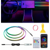 LED PÁSKA DO AUTA S DIAĽKOVÝM OVLÁDANÍM, OSVETLENIE AUTA RGB DO VNÚTRA USB