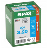 Spax Univerzálne skrutky do dreva, nerezová oceľ A2, 3x20mm, 200ks