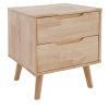 Kondela Nočný stolík, masívne drevo, prírodná, BRUNI