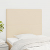 vidaXL Čelá postele 2 ks krémový 90x5x78/88 cm látka - Krémová - 4941-146766