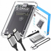 Disková kapsa Orico TC10-MS MSATA USB-C 3.2 5Gb/s - priehľadná