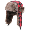 Pánsky Trapper Hat Classic Retro mriežkový vojak (Pánsky Trapper Hat Classic Retro mriežkový vojak)