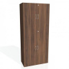 Policová skriňa Drive, zámok, 80x185x42 cm, orech/orech