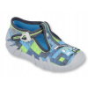 Befado detské papuče Sponky modré veľkosť 18