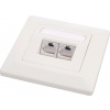 Solarix Zasuvka Solarix CAT5E STP 2 x RJ45 pod omietku biela 23100092