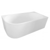 AQUALINE TIBERA R 170 x 80cm pravá vaňa voľne stojaca oválna do rohu, so sifónom, akrylát, E1015