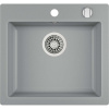 TEKA Clivo 50 S-TQ 1B AM Tequartz drez, s excentrom, horná montáž, 490 x 455 mm, šedá metalická, 40148011