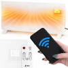 Elektrický sklenený radiátor Kaminer s výkonom 2500W, biely, ovládanie cez WiFi aplikáciu a diaľkové ovládanie