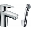 Hansgrohe Talis E umývadlová batéria s bidetovou spŕškou stojanková chrómová 71729000