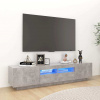 vidaXL TV skrinka s LED svetlami betónovosivá 180x35x40 cm 3081901