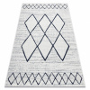 Dywany Łuszczów Koberec COLOR 47272/396 SISAL Diamant Štvorce biela 60x110 cm