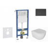 GEBERIT - Duofix Set předstěnové instalace, klozetu Oudee a sedátka softclose, tlačítko Delta50, matná černá SANI11CA5132B