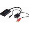 Redukce HDMI elektronický konvertor na rozhraní VGA + audio