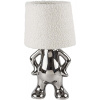 Rabalux Smurfy stolová lampa 1x40 W strieborná-krémová 74216