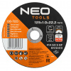 NEO TOOLS Rezné kotúče na kov/INOX 125 x 1,0 x 22,2 mm, 41 A60-S-BF, 25 ks. box. Vyrobené v Poľsku