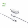 Nabíjačka do auta FIXED s výstupom USB-C a káblom USB-C/Lightning, podpora PD, 1 meter, MFI, 18 W, biela