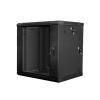LANBERG RACK CABINET 19” DOUBLE-SECTION WALL-MOUNT 12U/600X600 (FLAT PACK) BLACK WF02-6612-10B Lanberg