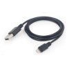 GEMBIRD USB 2.0 Lightning (IP5 a vyšší) nabíjecí a synchronizační kabel, 1m, černý CC-USB2-AMLM-1M