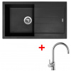 Granitový drez Sinks AMANDA 860 Metalblack + drezová batéria VITALIA