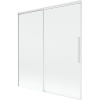 Mexen Rox, 2-krídlová posuvná vaňová zástena 150 x 150 cm, 8mm číre sklo, biely profil, 8C9-150-001-20-00