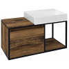 Sapho SKARA umývadlová skrinka 100x49,5x46,5cm, čierna mat/dub Collingwood CG004-1919