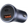 Baseus TZCCJD-0G Golden Contactor Nabíječka do auta Dual Quick Charger USB 40W Dark Grey