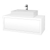 Dreja Umývadlová skriňa STORM SZZ 100 (umývadlo Kube) - L01 Biela vysoký lesk / L01 Biela vysoký lesk