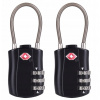 Batožinový visiaci zámok Handmet TSA čierny s 2-miestnym číselným zámkom ks