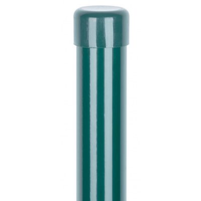 Stĺpik Strend Pro METALTEC, 38/2000/1,25 mm, zelený, okrúhly, čiapočka, Zn+PVC, RAL6005