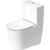 DURAVIT Soleil by Starck WC misa kombi Rimless s hlbokým splachovaním, Vario odpad, 370 x 650 mm, biela, s povrchom HygieneGlaze, 2011092000