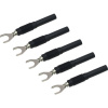 VOLTCRAFT MSK-100 redukcia káblová vidlica - banánik 4 mm lamelový zástrčka 4 mm- čierna; MSK-100