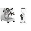 Lelit MaraX3 PL62X3, stainless steel + Eureka Helios 75, white