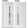 Soft Vchodové plastové dvere Venus Inox biele 98x198 cm, pravé, otváranie VON