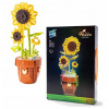 Stavebnica - Slnečnice v kvetináči / Ozdobná krabica / 686 dielikov.