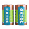 EXTOL ENERGY 42015 baterie alkalické, 2ks, 1,5V D (LR20)