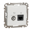 Zásuvka dátová TV+RJ45 CAT6 Schneider Electric SEDNA biela SDD111469T