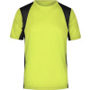 DAIBER JN 306 / Pánske bežecké tričko - fluo yellow/black XXXL