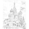 ZUTY Bodkovanie - SAINT BASIL'S CATHEDRAL V MOSKVE Rámovanie: bez rámu a bez vypnutia plátna, Rozmer: 80x100 cm